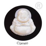 QMS-02L-X - Quoins Cameo Onyx & Mother of Pearl Buddha