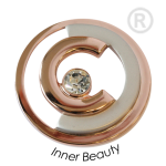 QMOA-40L-R - Quoins Jewelz Inner Beauty Pink Gold rhodinated