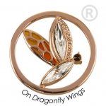 QMOK-18L-R-RS - Quoins-Swarovski Elements On Dragonfly Wings