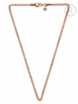 QK-ER7 - Quoins box chain necklace pink gold plated QK-ER5