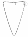 QK-EN5 - Quoins box chain necklace rhodium plated QK-EN5